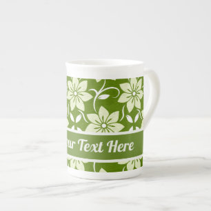 Tasse En Porcelaine Répétition de Fleur de Olivier Personnalisée