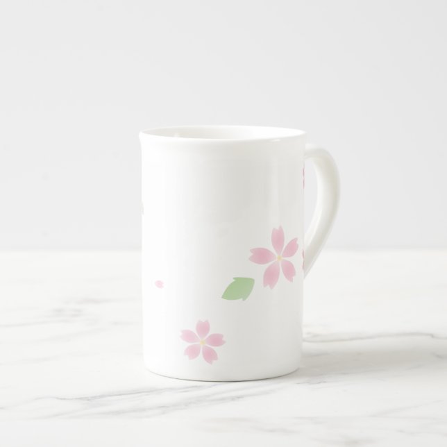 Tasse En Porcelaine Ressort élégant de Cherryblossom Sakura (Devant droit)