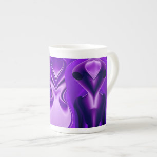 Tasse En Porcelaine Rêves arc-en-ciel violet 3D, Alien