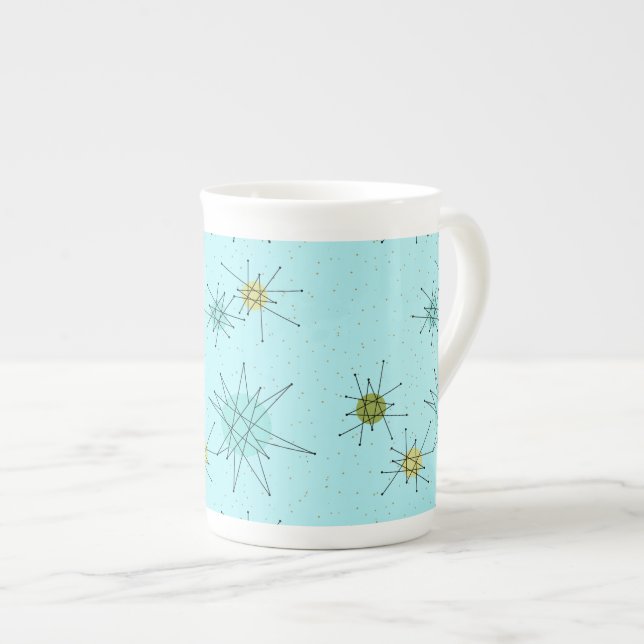 Tasse En Porcelaine Robin's Oeuf Blue Starbursts China Mug (Devant droit)