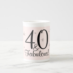 Tasse en porcelaine rose flamant 40 et Fabuleuse !