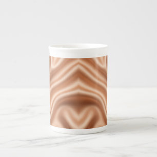 Tasse En Porcelaine Rose Gold Satin Soie Motif Abstrait Luxe