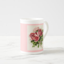 Tasse En Porcelaine Roses d'antiquités vintages