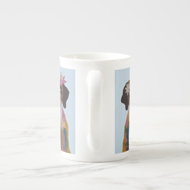 Tasse En Porcelaine Saint Bernard Hippie (Dos)