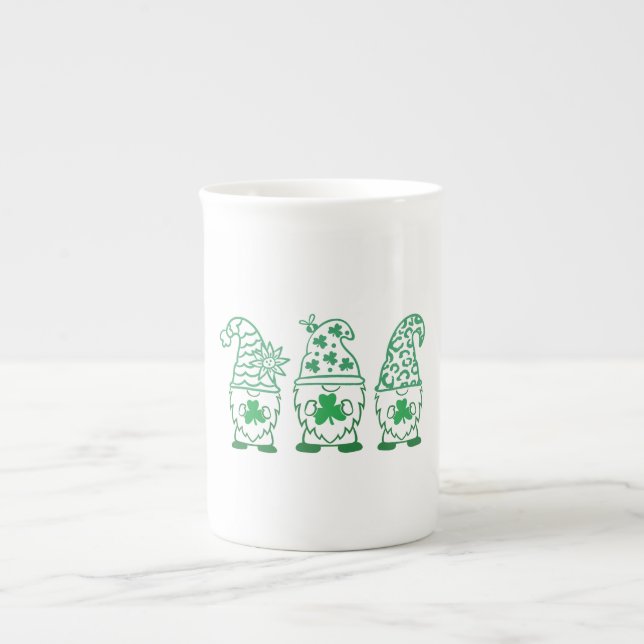 Tasse En Porcelaine Saint Patrick's Day Gnomes-60682 (Devant)