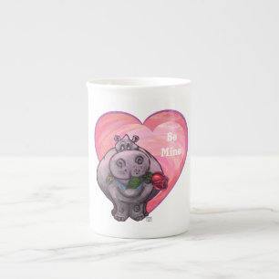 Tasse En Porcelaine Saint-Valentin Hippopotame