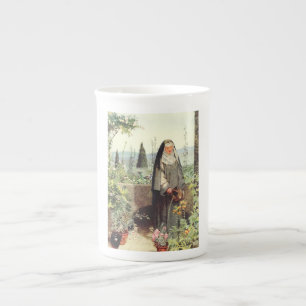 Tasse En Porcelaine Sainte Claire d'Assise : Patronne de la télévision