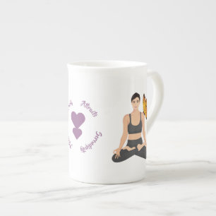 Tasse En Porcelaine Sérénité Attire Serendipity Yoga Butterfly Love