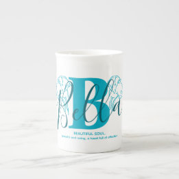 Tasse En Porcelaine Signification du monogramme Bella 