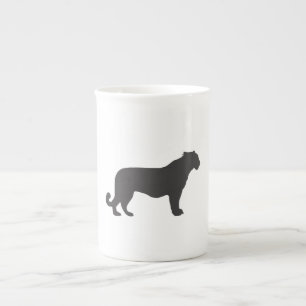 Tasse En Porcelaine Silhouette Tiger