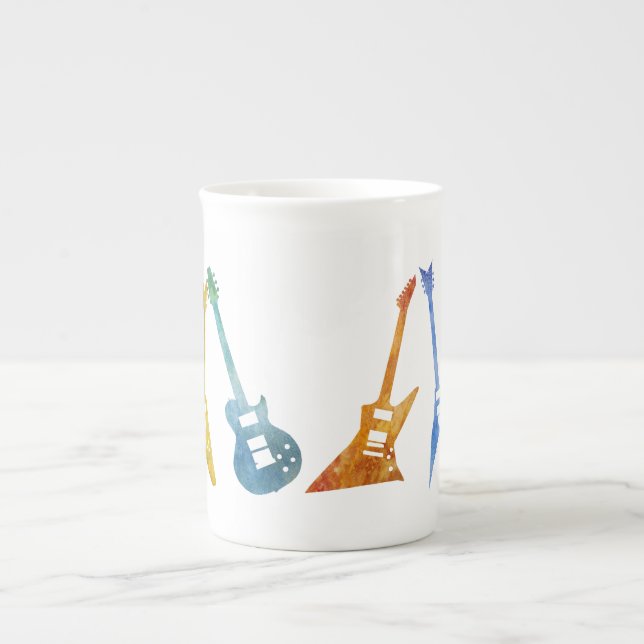 Tasse En Porcelaine Six guitares franchement électriques (Devant)