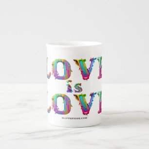 Tasse En Porcelaine SlipperyJoe l'amour est amour dégoulinant fondu dy