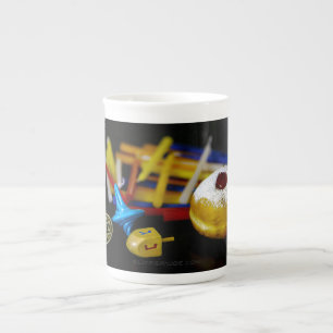 Tasse En Porcelaine SlipperyJoe nature morte symbolique de Hanukkah fê