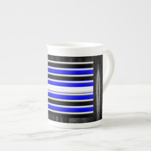 Tasse En Porcelaine SlipperyJoe's Gay Leather Pride drapeau royal noir