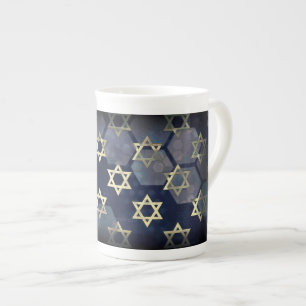 Tasse En Porcelaine SlipperyJoe's Happy Hanoukka multiple Star de Davi