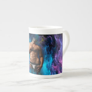 Tasse En Porcelaine SlipperyJoe's sous-vêtements masculins musclés ren