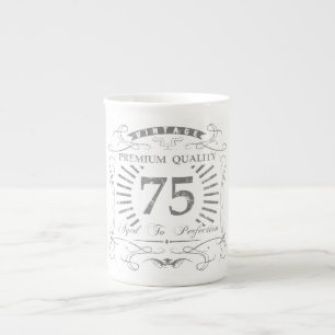 Tasse En Porcelaine soixante-quinzième Cadeau de bâillon