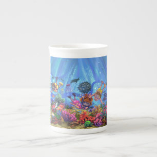 Tasse En Porcelaine Sous la mer
