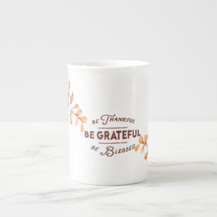 Tasse en porcelaine 'Soyez reconnaissant, soyez re