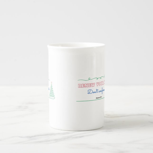Tasse En Porcelaine Spécialité Mug w message d'espoir et de transforma (Devant)