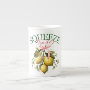 Tasse En Porcelaine Squeeze Day Vintage Lemon Botanical