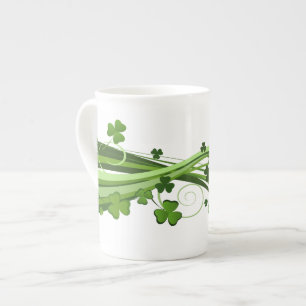 Tasse En Porcelaine St. Patrick's Clover Bone China Mug