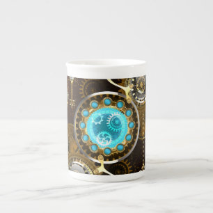 Tasse En Porcelaine Steampunk Rusty Background