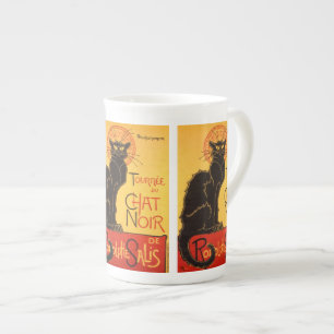 Tasse En Porcelaine Steinlen : Conversation Noir