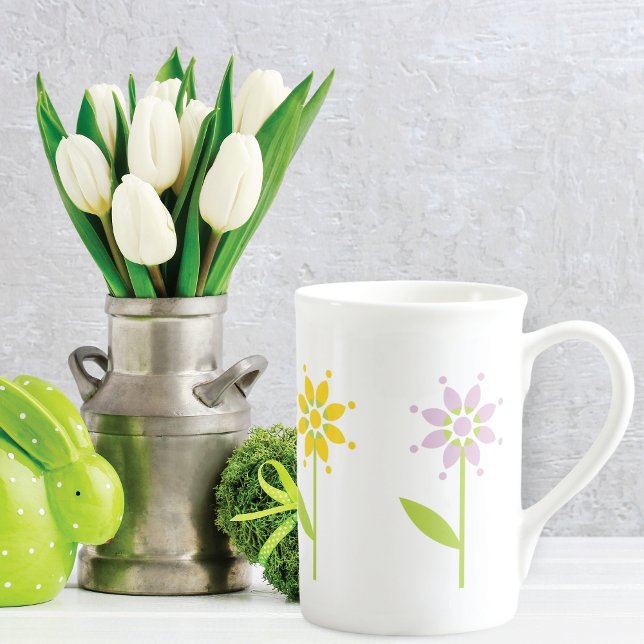 Tasse En Porcelaine Sunny Daisy Garden Moderne (Créateur téléchargé)