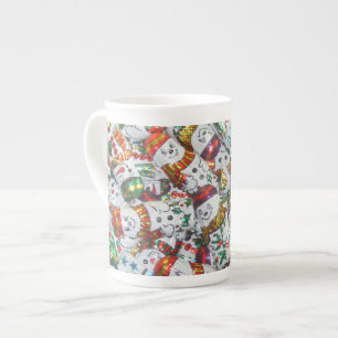Tasse En Porcelaine Sweet Snowmen os chine mug
