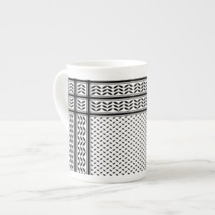Tasse En Porcelaine Symbole Keffiyeh de la Palestine Motif de résistan
