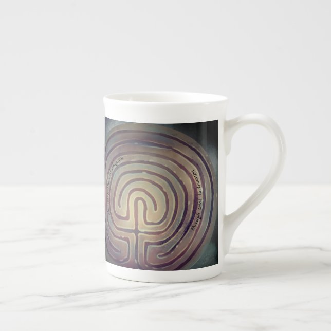 Tasse En Porcelaine Symbole Labyrinthe Mug magique (Droite)