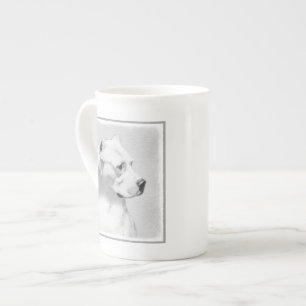 Tasse En Porcelaine Tableau Dogo Argentino - Art Chien original