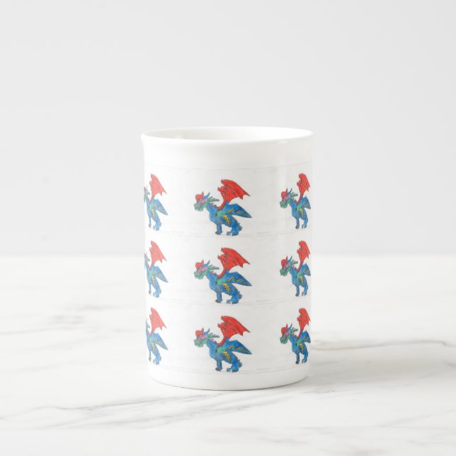 Tasse En Porcelaine Tasse de porcelaine tendre de dragon (Devant)