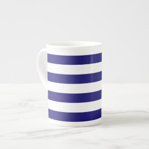 Tasse En Porcelaine Tasse rayée de porcelaine tendre