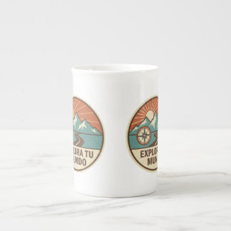 Tasse En Porcelaine Taza de Café Explora Tu Mundo