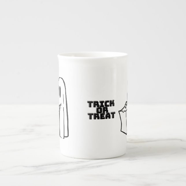 Tasse En Porcelaine Taza Jumbo     TRICK OR TREAT   (Devant)