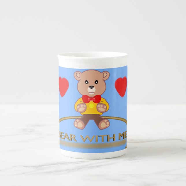 Tasse En Porcelaine Teddy Bear Blue (Devant)