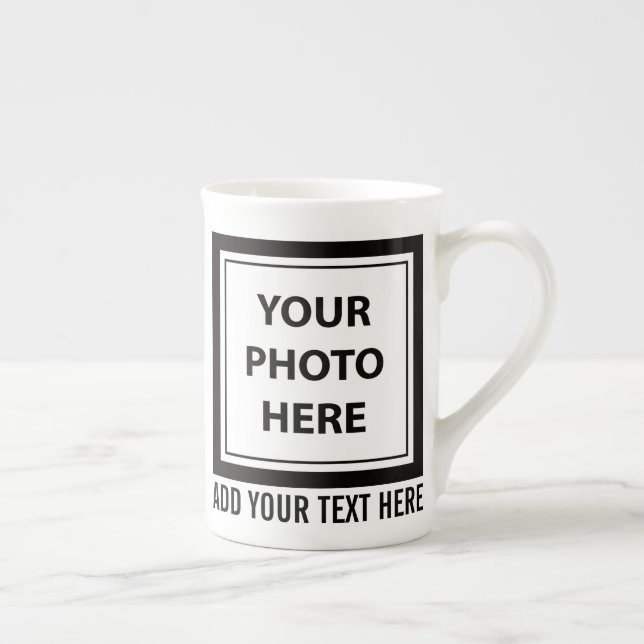 Tasse En Porcelaine Télécharger 2 photos et ajouter du texte - Personn (Droite)
