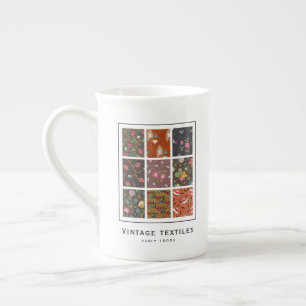 Tasse En Porcelaine "Textiles Vintages"   Boue de Chine aux os fins