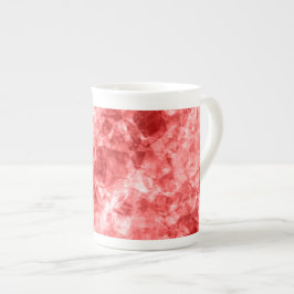 Tasse En Porcelaine Texture rouge dégraissée