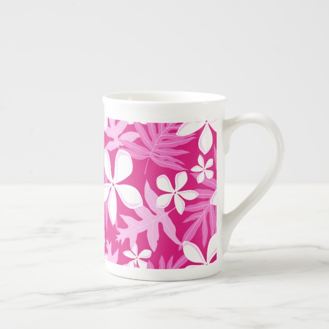 TASSE EN PORCELAINE TIARE (ROSE CHAUDE) (Droite)