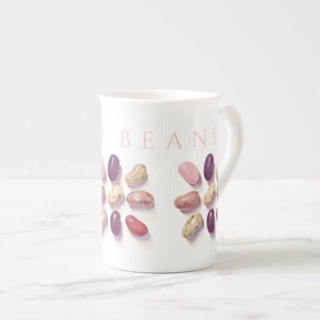 Tasse En Porcelaine TIC TAC JELLY BEANS Bone China Mug + Texte (Devant droit)