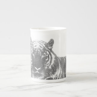 Tasse En Porcelaine Tigre noir et blanc