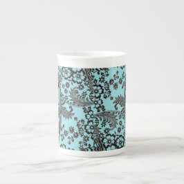Tasse En Porcelaine Toile bleu