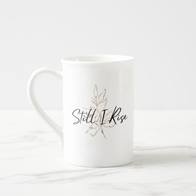 Tasse En Porcelaine "Toujours je me lève" Mug (Gauche)