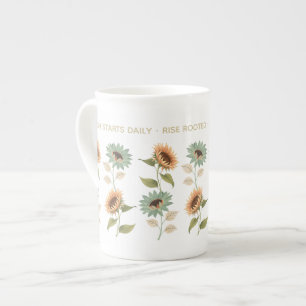Tasse En Porcelaine Tournesol enraciné