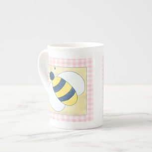 Tasse En Porcelaine Trio d'abeilles aux fleurs