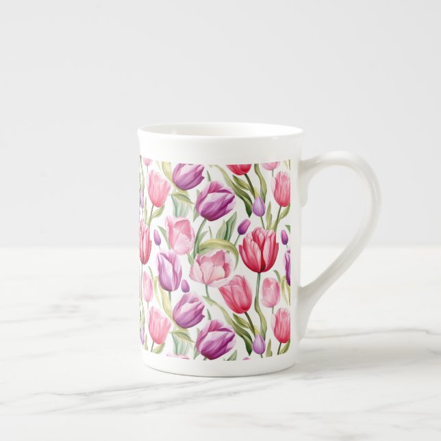 Tasse En Porcelaine Tulips Bone China Mug (Droite)