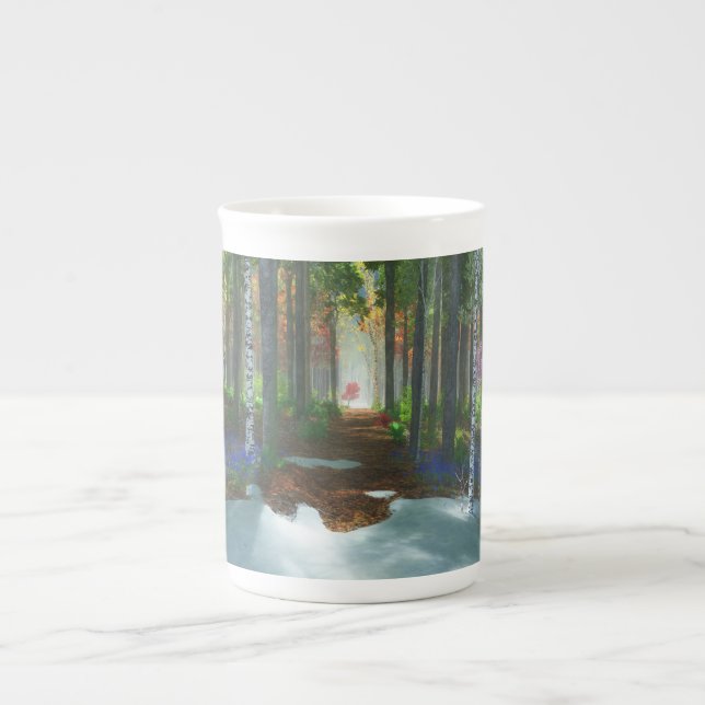 Tasse En Porcelaine Une longue journée de marche en Mug (Devant)